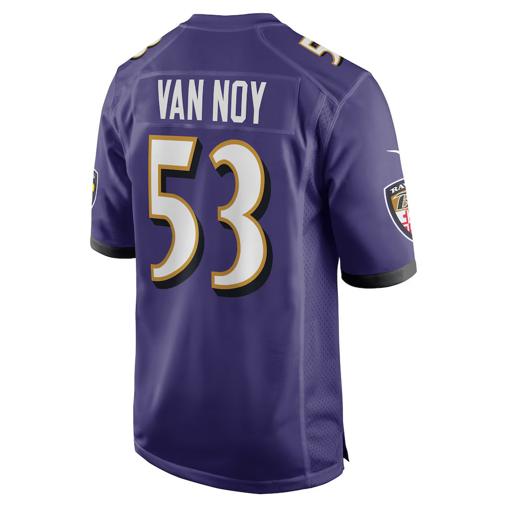 B.Ravens #53 Kyle Van Noy Purple Fedasgoge Team Game Jersey