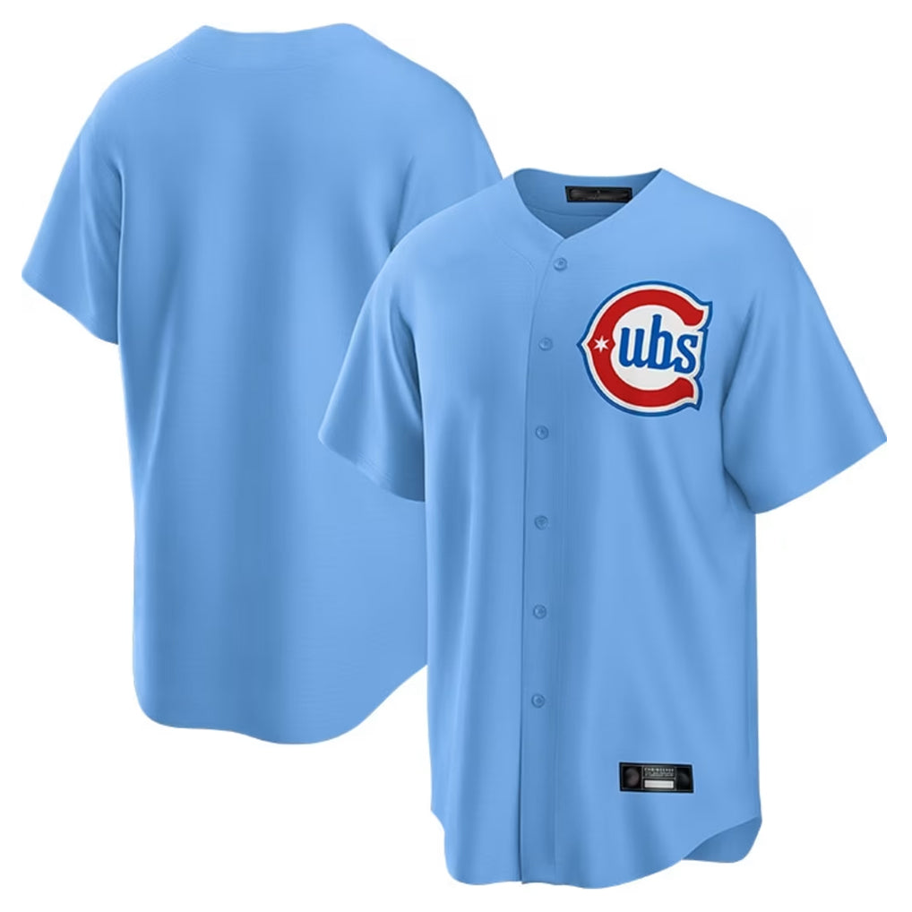 Chicago Cubs Light Blue Fedasgoge Home Game Blank Player Stitched Jerseys