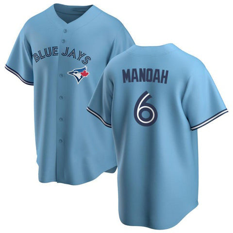 Toronto Blue Jays #6 Alek Manoah Light Blue Fedasgoge Stitched Cool Base Jersey