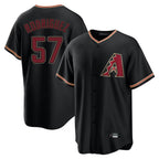 Arizona Diamondbacks #57 Eduardo Rodriguez Player Black Fedasgoge Limited Home Stitched Jerseys