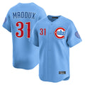 Chicago Cubs #31 Greg Maddux Player Light Blue Fedasgoge Limited Home Stitched Jerseys