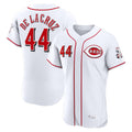 Cincinnati Reds #44 Elly De La Cruz Player White Fedasgoge Limited Elite Home Stitched Jerseys