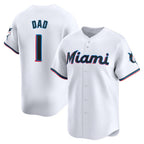Miami Marlins #1 Dad White Fedasgoge Home Limited Jersey