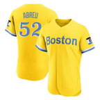 Boston Red Sox #52 Wilyer Abreu Player Yellow Fedasgoge Limited Elite Home Game Stitched Jerseys1