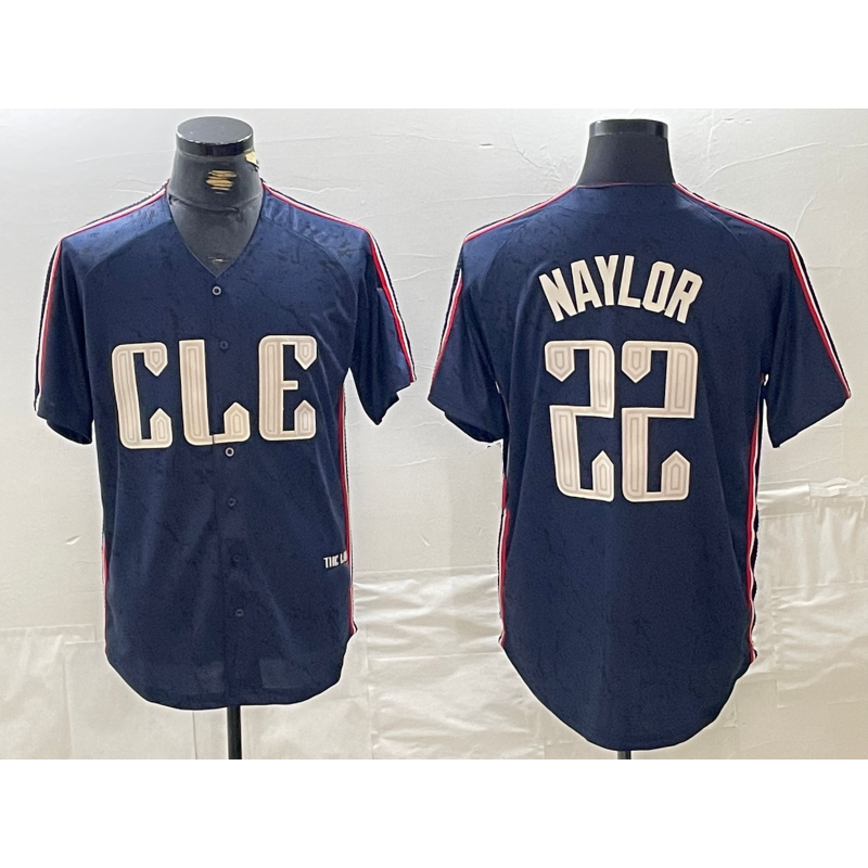 Cleveland Guardians #22 Josh Naylor Navy Fedasgoge 2024 City Connect Limited Stitched Jersey