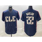 Cleveland Guardians #22 Josh Naylor Navy Fedasgoge 2024 City Connect Limited Stitched Jersey