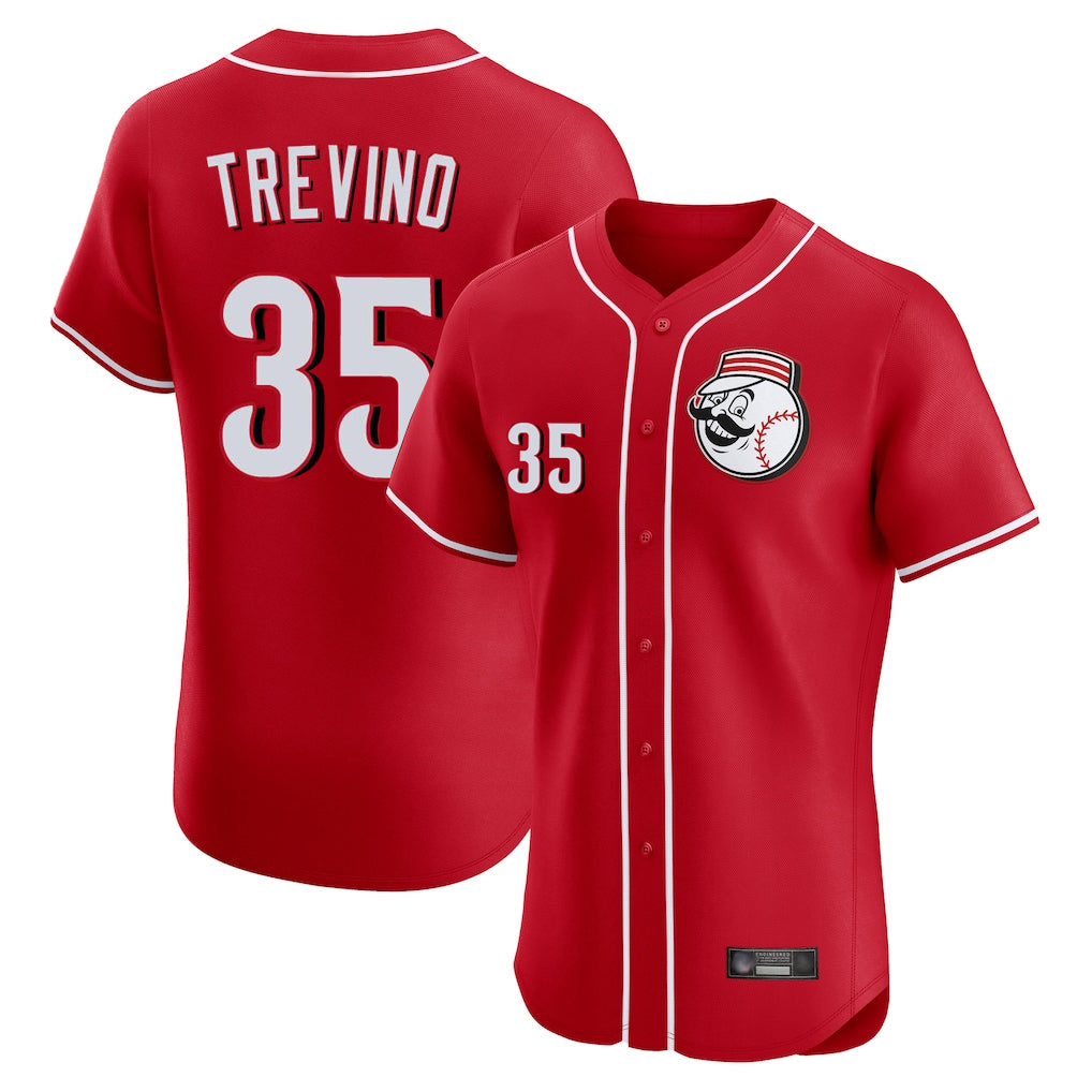 Cincinnati Reds #35 Jose Trevino Player Red Fedasgoge Limited Elite Home Game Stitched Jerseys