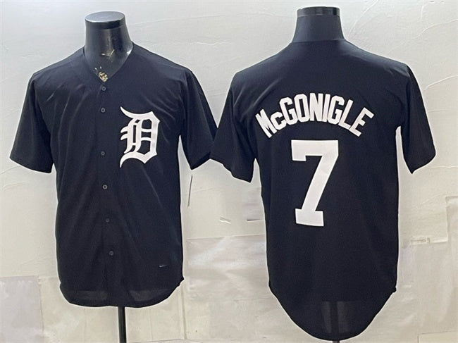 Detroit Tigers #7 Kevin McGonigle Black Fedasgoge Limited Stitched Jersey