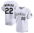 Colorado Rockies #22 Mickey Moniak White Fedasgoge Home Limited Stitched Jersey