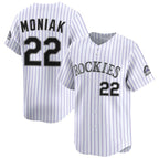 Colorado Rockies #22 Mickey Moniak White Fedasgoge Home Limited Stitched Jersey