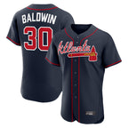 Atlanta Braves #30 Drake Baldwin Player Navy Fedasgoge Limited Elite Home Game Stitched Jerseys