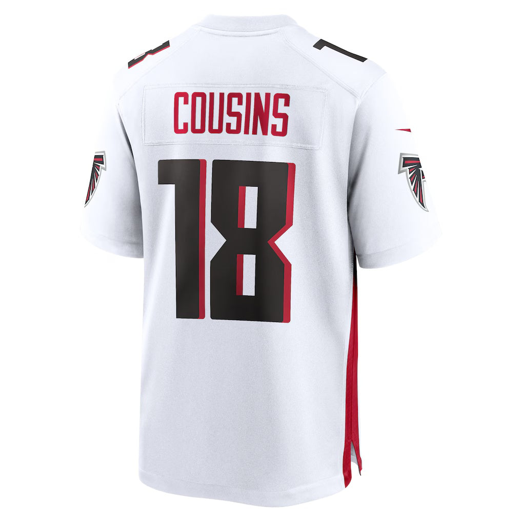 A.Falcons #18 Kirk Cousins White Fedasgoge Game Player Jersey