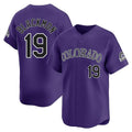 Colorado Rockies #19 Charlie Blackmon Player Purple Fedasgoge Limited Home Stitched Jerseys