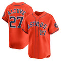 Houston Astros #27 Jose Altuve Orange Fedasgoge Alternate Limited Player Jersey