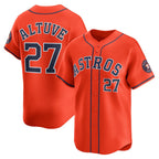 Houston Astros #27 Jose Altuve Orange Fedasgoge Alternate Limited Player Jersey