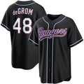 Texas Rangers #48 Jacob Degrom 2026 Black Fedasgoge Out Fashion Jersey