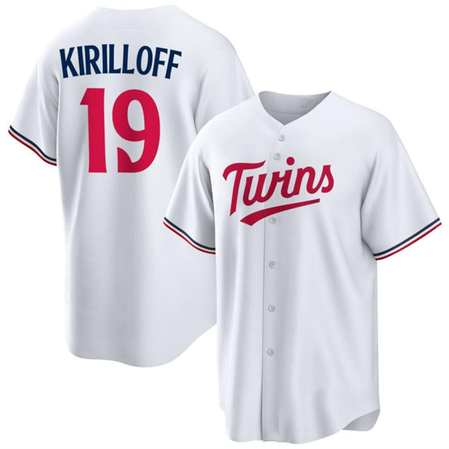 Minnesota Twins #19 Alex Kirilloff White Fedasgoge Cool Base Stitched Jerseys