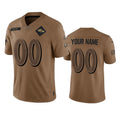 Custom B.Ravens Active Player 2023 Brown Fedasgoge Salute To Service Limited Stitched Jersey