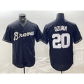 Atlanta Braves #20 Marcell Ozuna Black Fedasgoge Cool Base Stitched Jersey