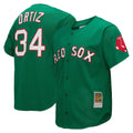 Boston Red Sox #34 David Ortiz Player Green Fedasgoge Mitchell & Ness Cooperstown Collection Mesh Home Stitched Jerseys