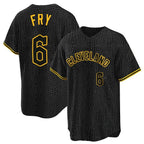 Cleveland Guardians #6 David Fry Player Black Fedasgoge Snake Skin City Home Game Stitched Jerseys