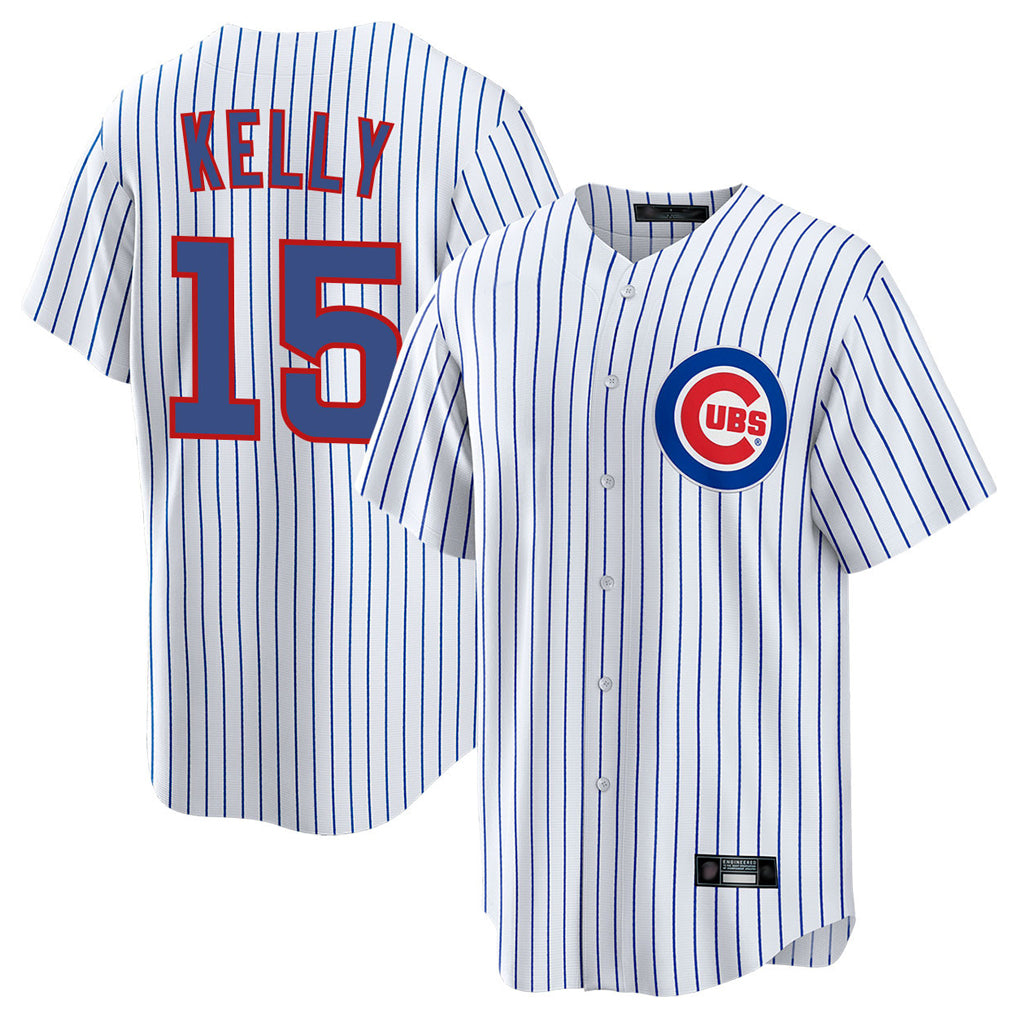 Chicago Cubs #15 Carson Kelly Player White Fedasgoge Game Home Stitched Jerseys