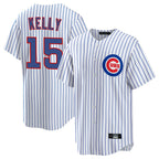 Chicago Cubs #15 Carson Kelly Player White Fedasgoge Game Home Stitched Jerseys