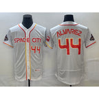 Houston Astros #44 Yordan Alvarez Number White Fedasgoge 2023 City Connect Flex Base Stitched Jersey 2