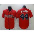 Atlanta Braves #44 Hank Aaron Red Fedasgoge Game Jerseys