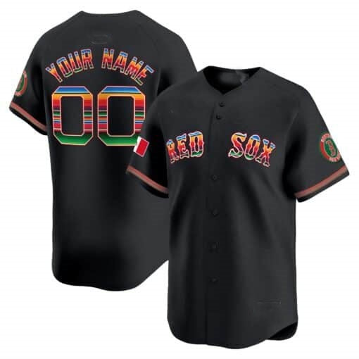 Custom Boston Red Sox Mexico Vapor Premier Limited Jersey ¨C Black Fedasgoge