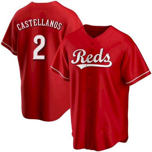 Cincinnati Reds #2 Nick Castellanos Red Fedasgoge 2021 Replica Alternate Jersey