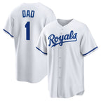 Kansas City Royals #1 Dad White Fedasgoge Home Replica Jersey