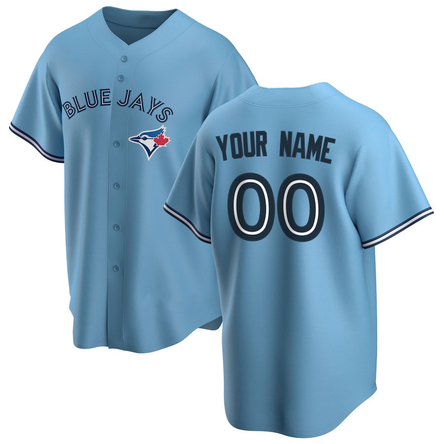 Custom Toronto Blue Jays Alternate 2020 Replica Light Blue Fedasgoge Jersey
