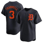 Detroit Tigers #3 Alan Trammell Player Navy Fedasgoge Home Limited Stitched Jerseys