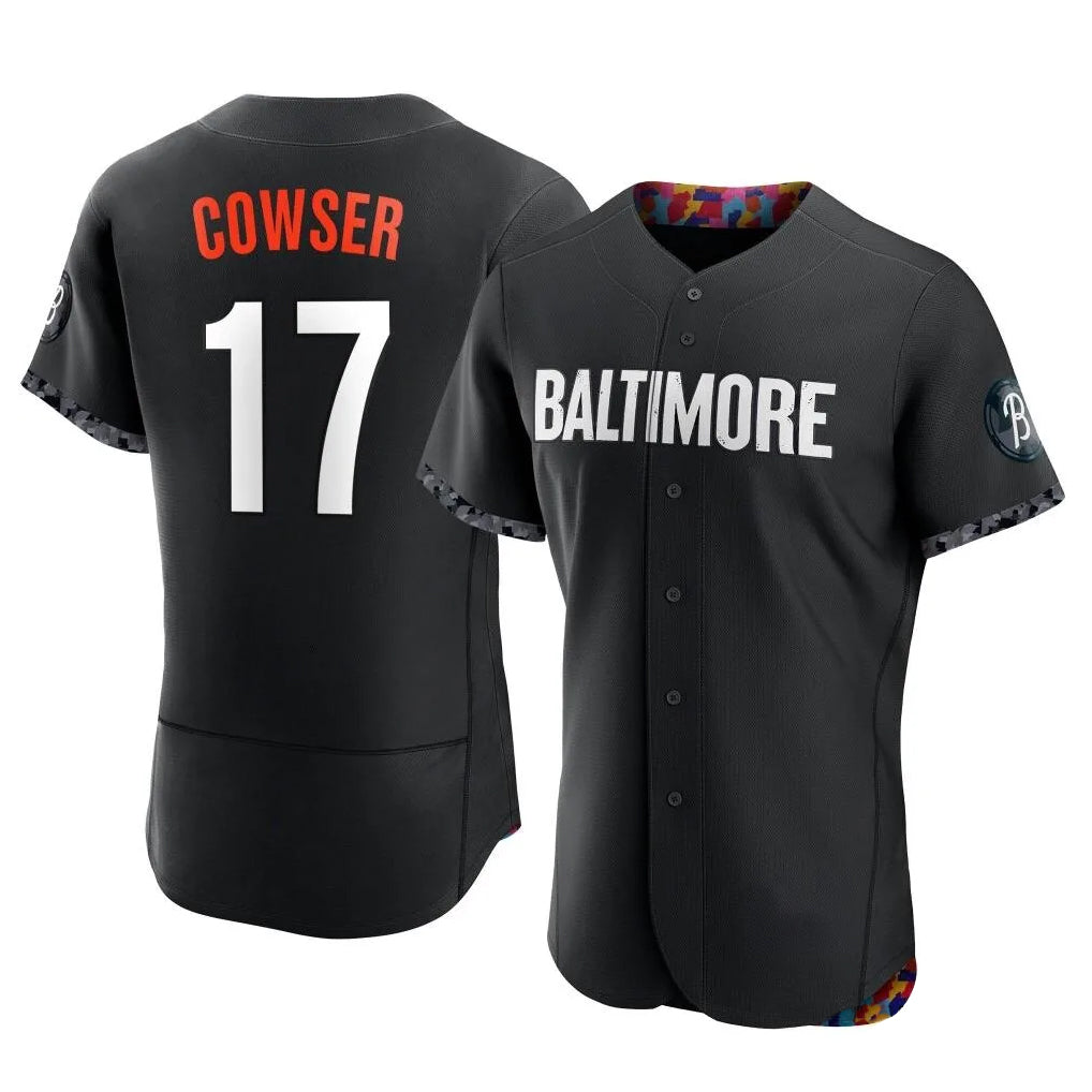 Baltimore Orioles #17 Colton Cowser Player Black Fedasgoge City Connect Limited Elite Home Game Stitched Jerseys