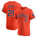 Houston Astros #21 Yainer Diaz Player Orange Fedasgoge Home Limited Elite Stitched Jerseys