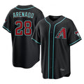 Arizona Diamondbacks #28 Nolan Arenado Player Black Fedasgoge Fashion Home Game Stitched Jerseys