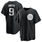 Chicago Cubs #9 Miguel Amaya Player Black Fedasgoge Game Stitched Jerseys