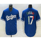 Los Angeles Dodgers #17 Shohei Ohtani Mexico Blue Fedasgoge Cool Base Stitched Jerseys