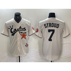 Houston Astros #7 CJ Stroud Cream Fedasgoge Cactus Jack Cool Base Jersey