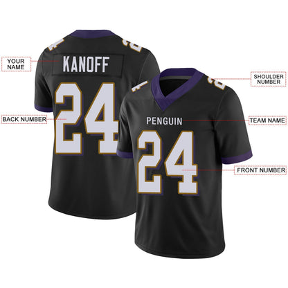 Custom Football JerseyS Team Player or Personalized Design Your Own Name for Men's Women's Youth Jerseys Purple