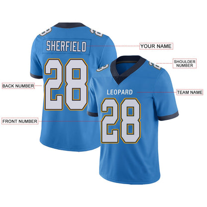 Custom Football Jerseys Team Player or Personalized Design Your Own Name for Men's Women's Youth Jerseys Navy