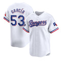 Texas Rangers #53 Adolis Garc¨ªa White Fedasgoge 2023 World Series Champions Stitched Jersey
