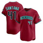 Arizona Diamondbacks #41 Carlos Santana Player Red Fedasgoge Limited Home Game Stitched Jerseys