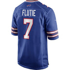 B.Bills #7 Doug Flutie Royal Fedasgoge Game Retired Player Jersey