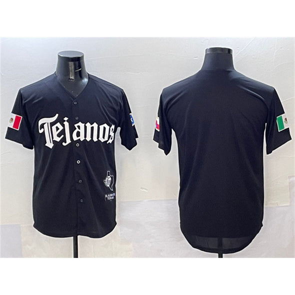 Texas Rangers Blank Black Fedasgoge Mexico 2025 Vapor Premier Limited Stitched Jersey