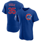 Chicago Cubs #35 Justin Steele Royal Fedasgoge Alternate FlexBase Player Jersey
