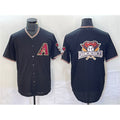 Arizona Diamondbacks Black Fedasgoge Team Big Logo Cool Base Stitched Jersey