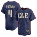Cleveland Guardians #4 Brayan Rocchio Player Navy Fedasgoge City Connect Limited Home Stitched Jerseys