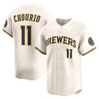 Milwaukee Brewers #11 Jackson Chourio Cream Fedasgoge Home Limited Jersey